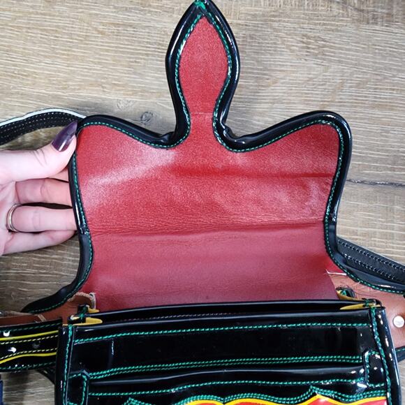 Julian Agudelo Carrieles Columbian Genuine Leather and Fur Crossbody / Satchel - Picture 8 of 15